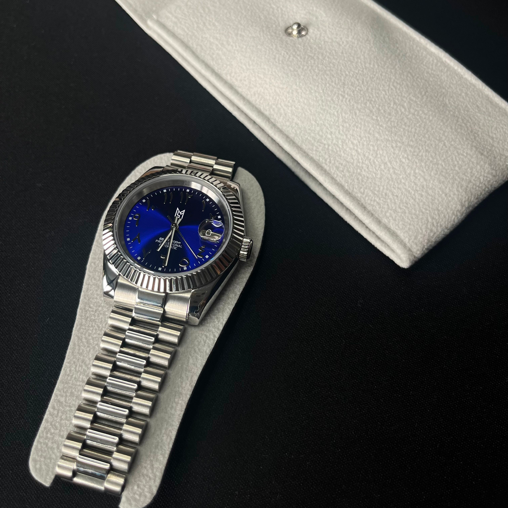 Mod Datejust Arabic Dial Bleu