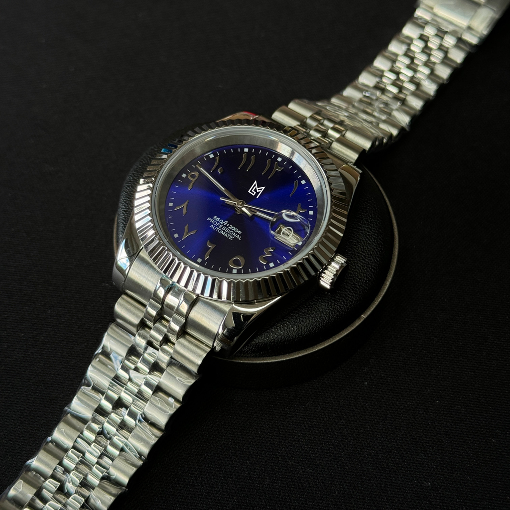 Mod Datejust Arabic Dial Bleu