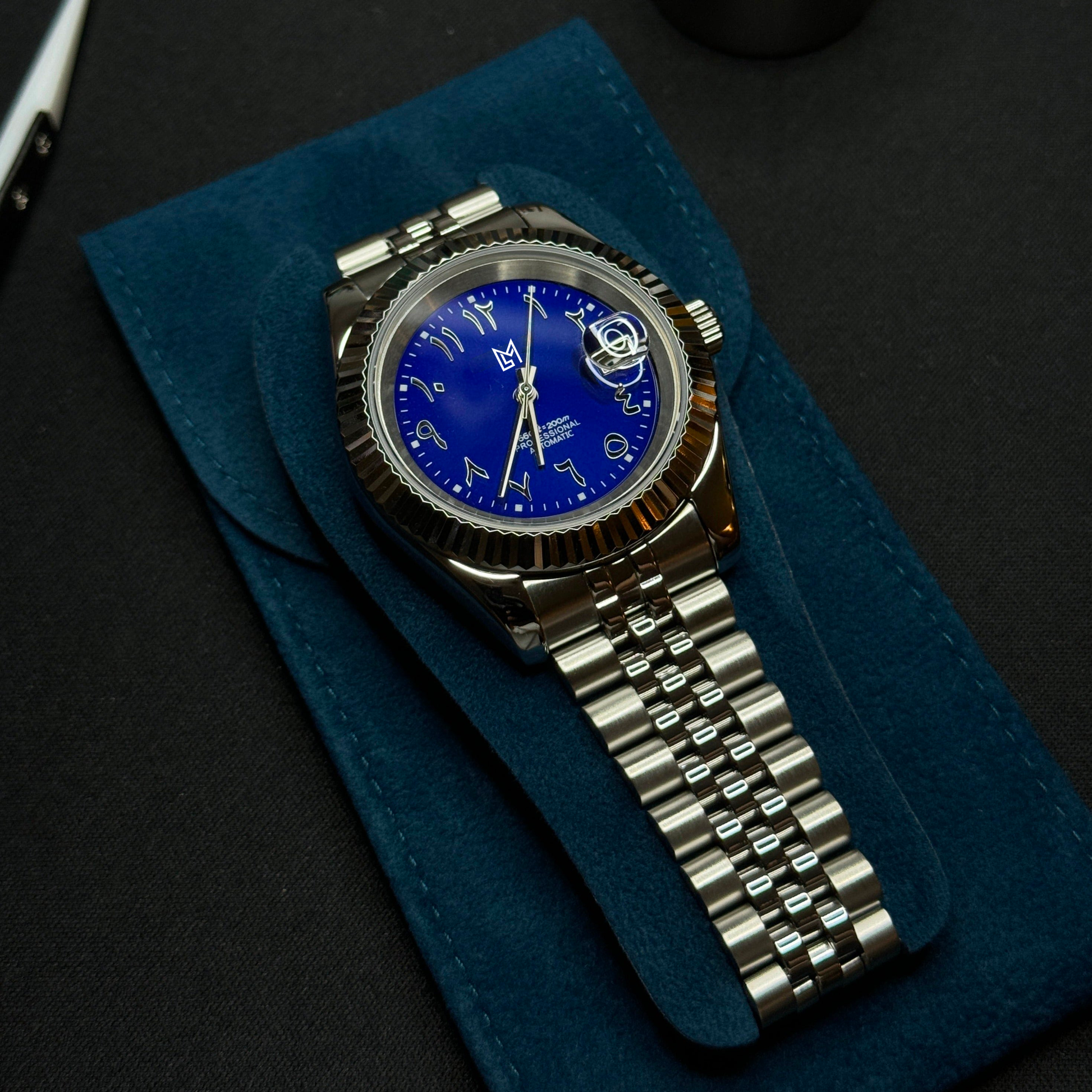 Mod Datejust Arabic Dial Bleu