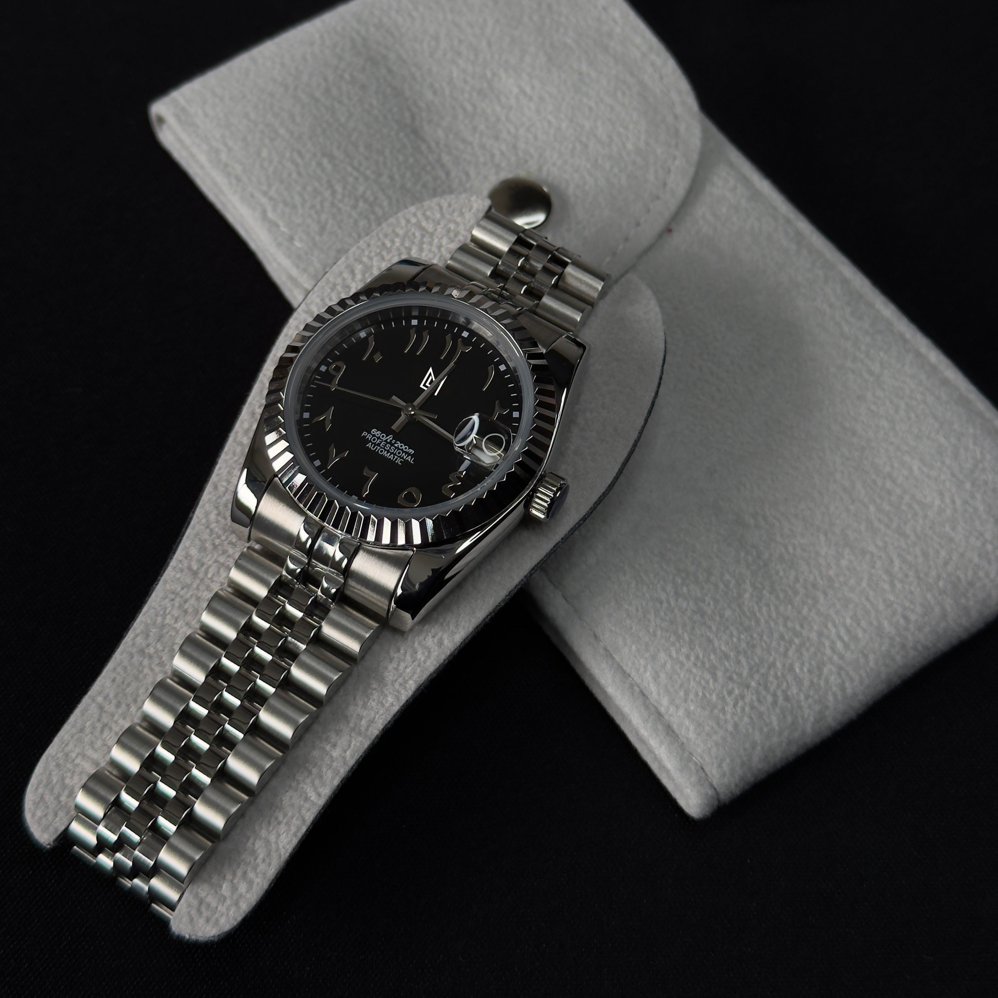 Mod Datejust Arabic Dial Noir